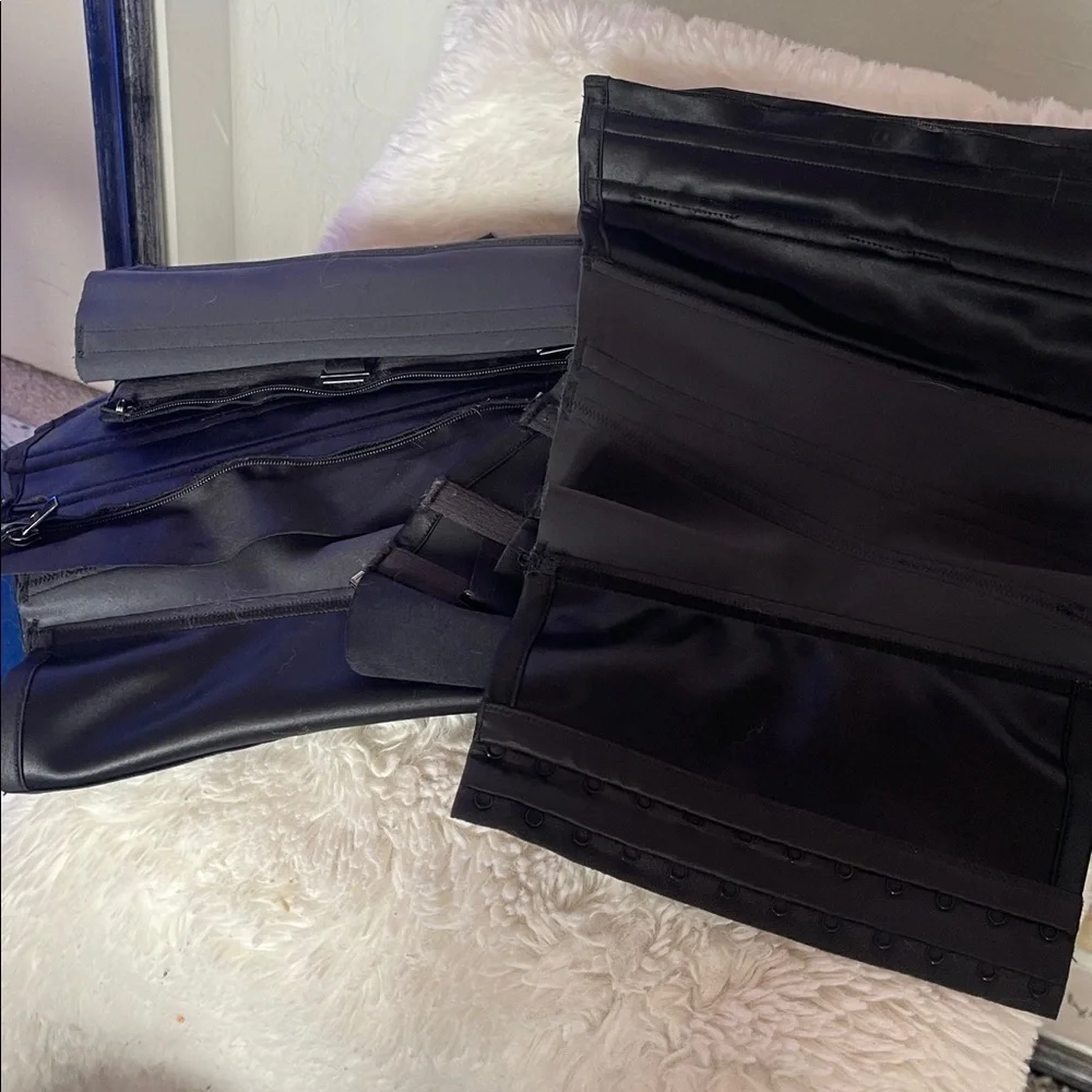 SPANX Black Waist Trainer with Red Tag there are 4 but all got some  issues